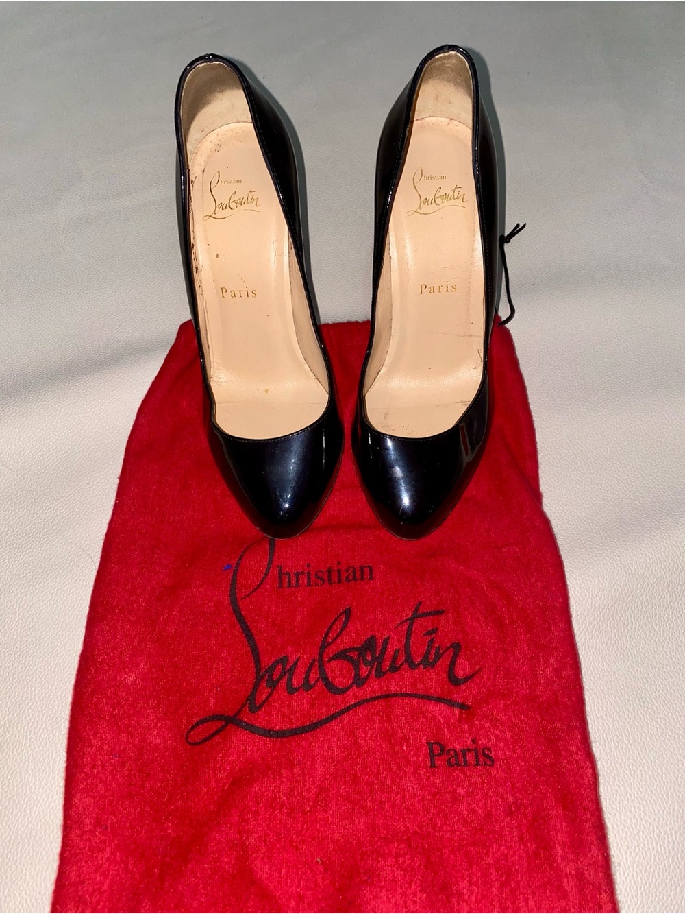 Christian Louboutin Black Patent Leather Pumps